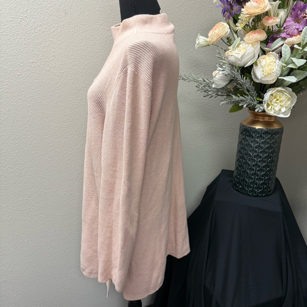 Zenergy by Chico’s Sweater 3 | Blush Pink Tunic Pullover w/ Grommet Detail - Picture 2 of 8